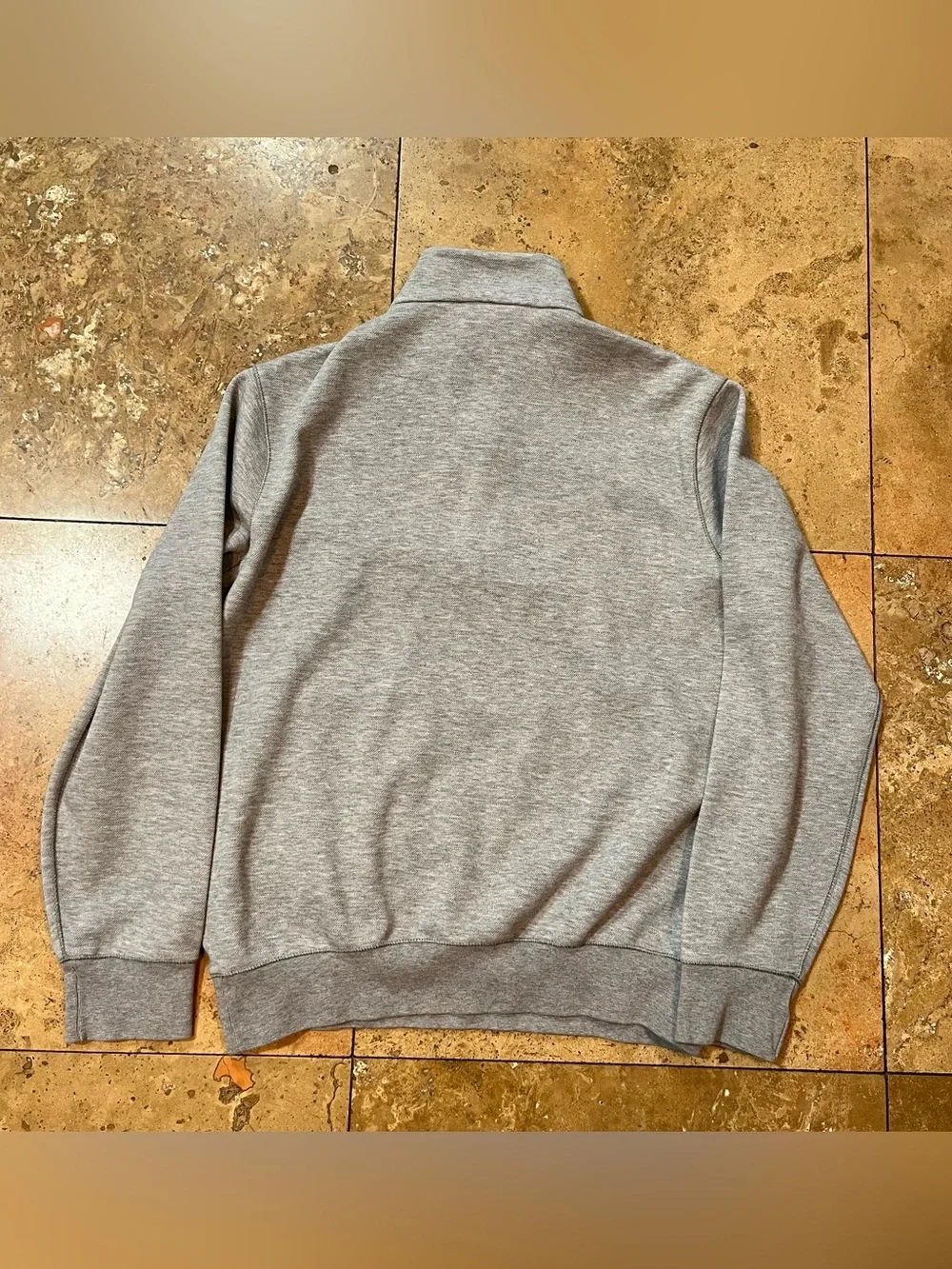 Polo Ralph Lauren Men’s Double Knit Tech 1/4 Zip Pullover Sweater Pockets Gray M